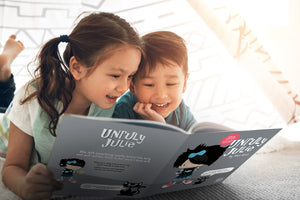 Great book for 4-7 year olds, Unruly Julie read by two young children