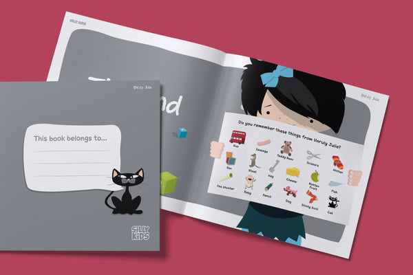 Children’s picture book for 4,5 and 6 year olds. Unruly Julie cover and spreads.