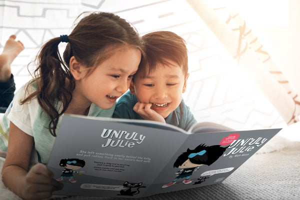 Children’s picture book Unruly Julie, read by 4 year old and 6 year old 